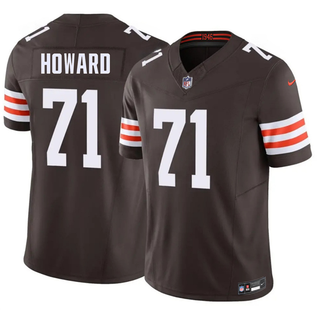 Cleveland Browns #71 Tytus Howard Brown F.U.S.E. Vapor Limited Stitched Football Jersey
