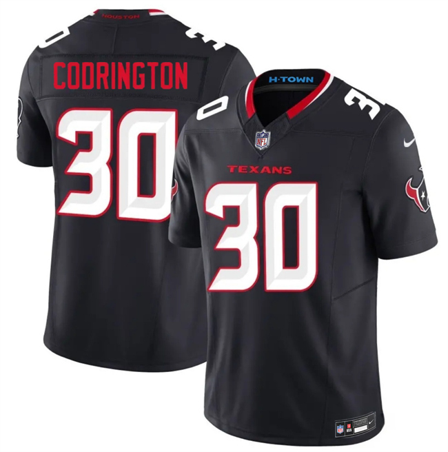 Houston Texans #30 Brandon Codrington Navy 2026 F.U.S.E. Vapor Limited Stitched Football Jersey