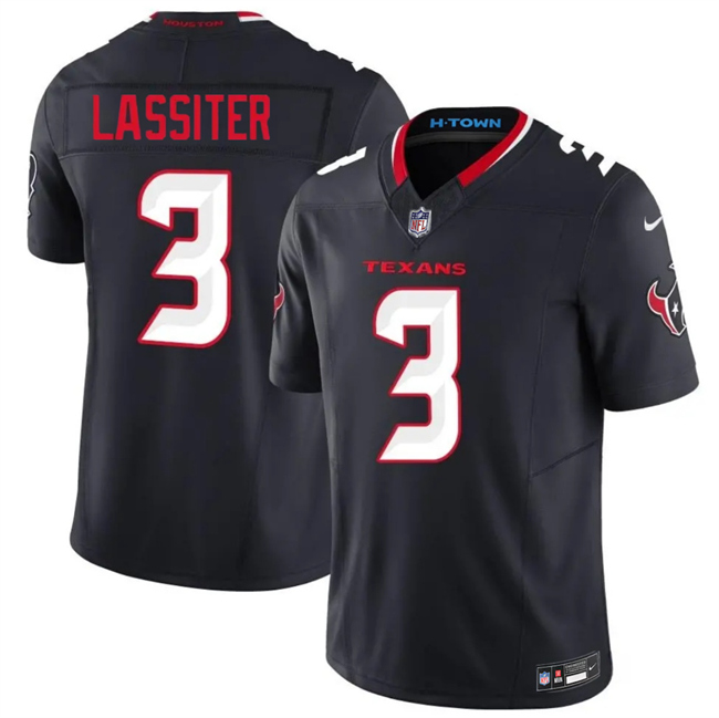 Houston Texans #3 Kamari Lassiter Navy 2026 F.U.S.E. Vapor Limited Stitched Football Jersey