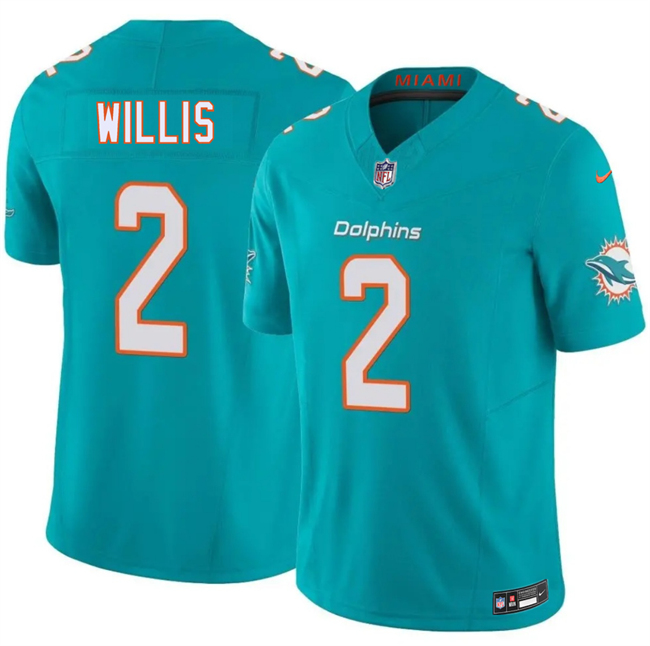 Miami Dolphins #2 Malik Willis Aqua 2026 F.U.S.E. Vapor Limited Stitched Football Jersey Miami Dolphins #2 Malik Willis Aqua 2026 F.U.S.E. Vapor Limited Stitched Football Jersey