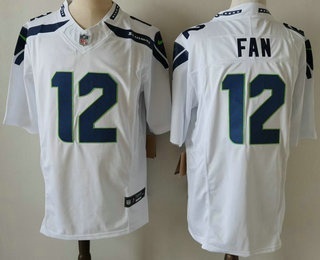 Seattle Seahawks #12 Fan Limited FUSE White Vapor Jersey Seattle Seahawks #12 Fan Limited FUSE White Vapor Jersey