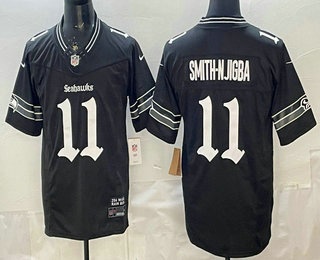 Seattle Seahawks #11 Jaxon Smith Njigba Black 2025 FUSE Gothic Rain City Shadows Edition Vapor Limited Jersey Seattle Seahawks #11 Jaxon Smith Njigba Black 2025 FUSE Gothic Rain City Shadows Edition Vapor Limited Jersey