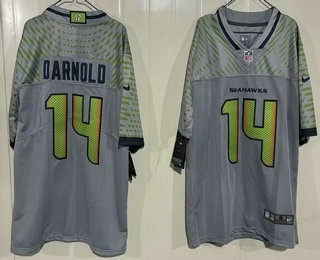 Seattle Seahawks #14 Sam Darnold Limited Gray Rivalries Vapor Jersey Seattle Seahawks #14 Sam Darnold Limited Gray Rivalries Vapor Jersey