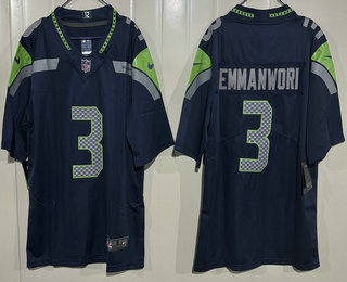 Seattle Seahawks #3 Nick Emmanwori Limited Navy Vapor Jersey
