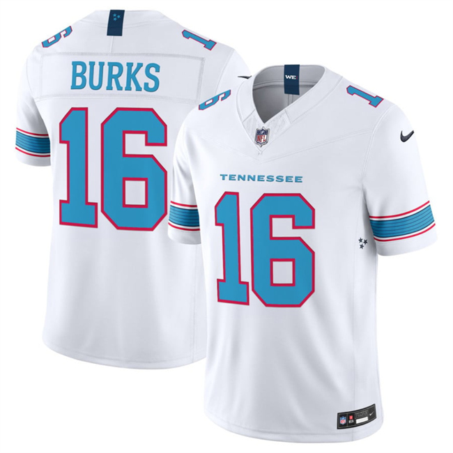 Tennessee Titans #16 Treylon Burks White 2026 F.U.S.E. Vapor Limited Stitched Football Jersey
