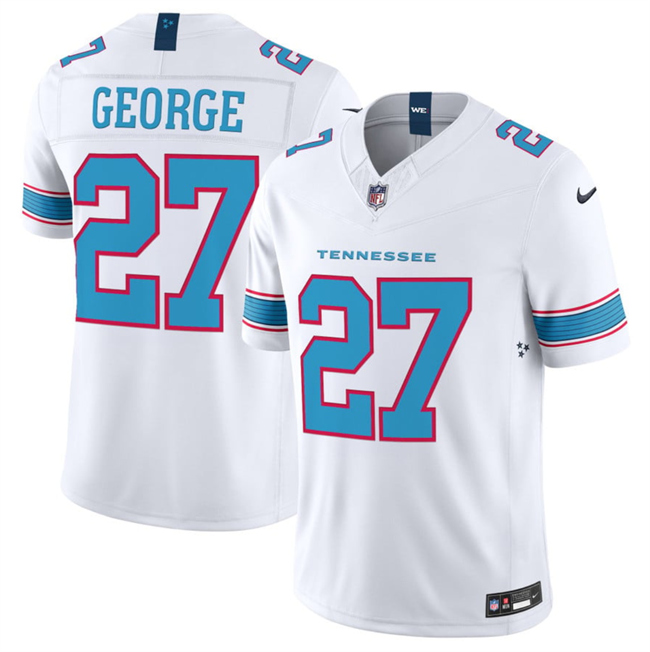 Tennessee Titans #27 Eddie George White 2026 F.U.S.E. Vapor Limited Stitched Football Jersey