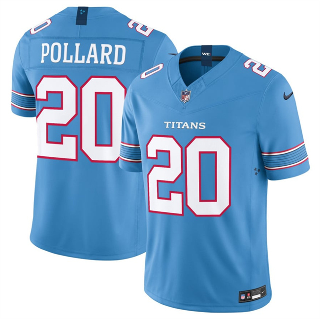 Tennessee Titans #20 Tony Pollard Light Blue 2026 F.U.S.E. Vapor Limited Stitched Football Jersey