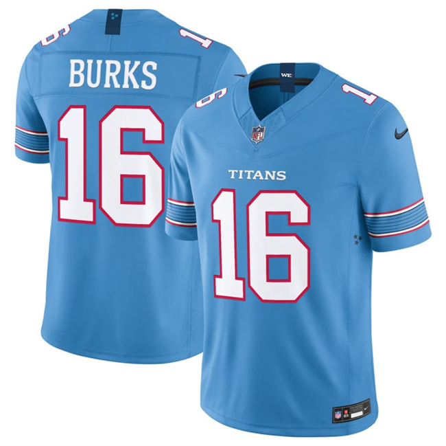 Tennessee Titans #16 Treylon Burks Light Blue 2026 F.U.S.E. Vapor Limited Stitched Football Jersey