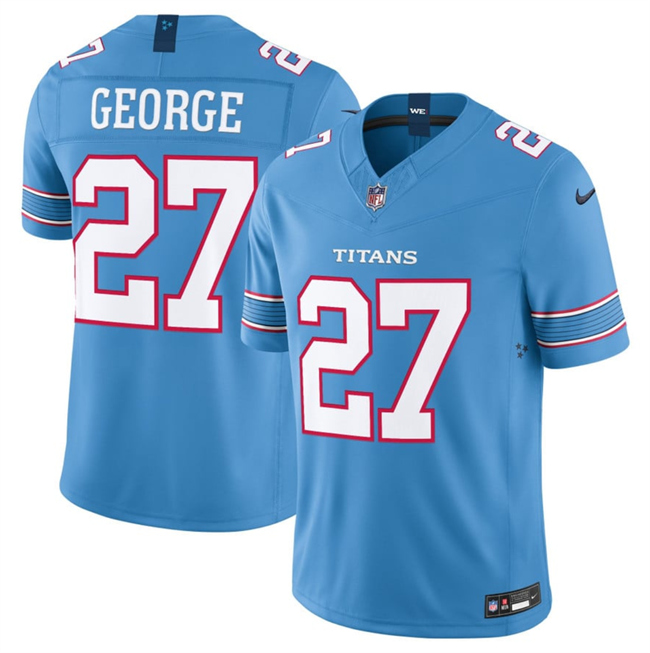 Tennessee Titans #27 Eddie George Light Blue 2026 F.U.S.E. Vapor Limited Stitched Football Jersey