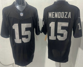 Las Vegas Raiders #15 Fernando Mendoza Limited Black FUSE Vapor Jersey