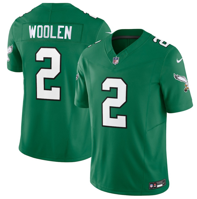 Philadelphia Eagles #2 Tariq Woolen Kelly Green 2026 F.U.S.E. Vapor Untouchable Limited Throwback Stitched Football Jersey