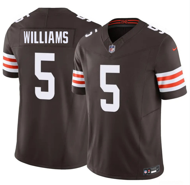 Cleveland Browns #5 Quincy Williams Brown 2026 F.U.S.E. Vapor Limited Stitched Football Jersey Cleveland Browns #5 Quincy Williams Brown 2026 F.U.S.E. Vapor Limited Stitched Football Jersey