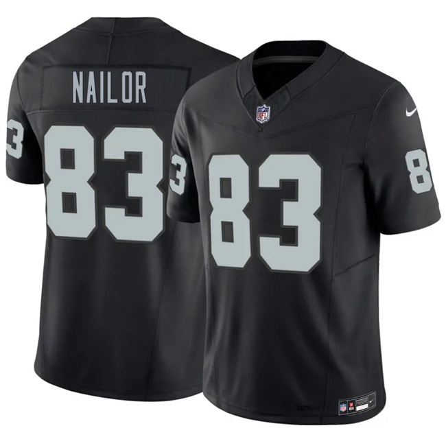 Las Vegas Raiders #83 Jalen Nailor Black 2026 F.U.S.E. Vapor Untouchable Limited Stitched Football Jersey Las Vegas Raiders #83 Jalen Nailor Black 2026 F.U.S.E. Vapor Untouchable Limited Stitched Football Jersey
