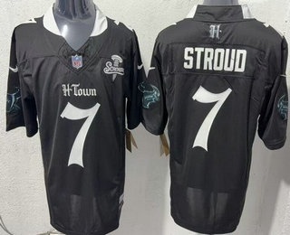 Houston Texans #7 CJ Stroud Limited Black Screwstan FUSE Vapor Jersey