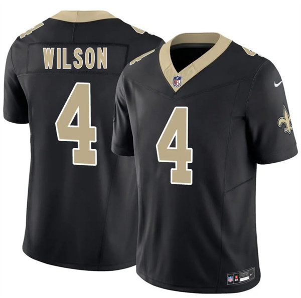 New Orleans Saints #4 Zach Wilson Black 2026 F.U.S.E. Vapor Limited Football Stitched Jersey