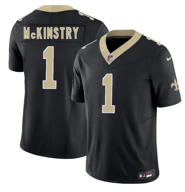 New Orleans Saints #1 Kool-Aid McKinstry Black 2026 F.U.S.E. Vapor Limited Football Stitched Jersey