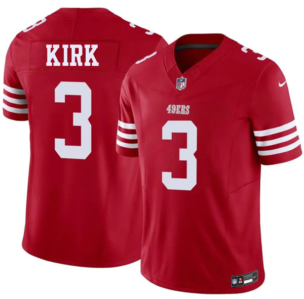 San Francisco 49ers #3 Christian Kirk Red 2026 F.U.S.E. Vapor Untouchable Limited Football Stitched Jersey