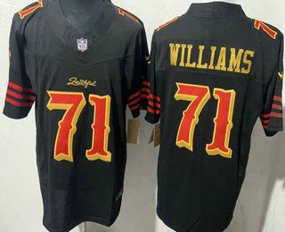 San Francisco 49ers #71 Trent Williams Limited Black Rivalries FUSE Vapor Jersey