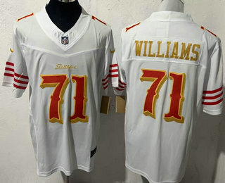 San Francisco 49ers #71 Trent Williams Limited White Rivalries FUSE Vapor Jersey