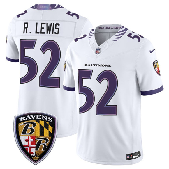 Baltimore Ravens #52 Ray Lewis White 2026 F.U.S.E. Vapor Limited Football Stitched Jersey Baltimore Ravens #52 Ray Lewis White 2026 F.U.S.E. Vapor Limited Football Stitched Jersey