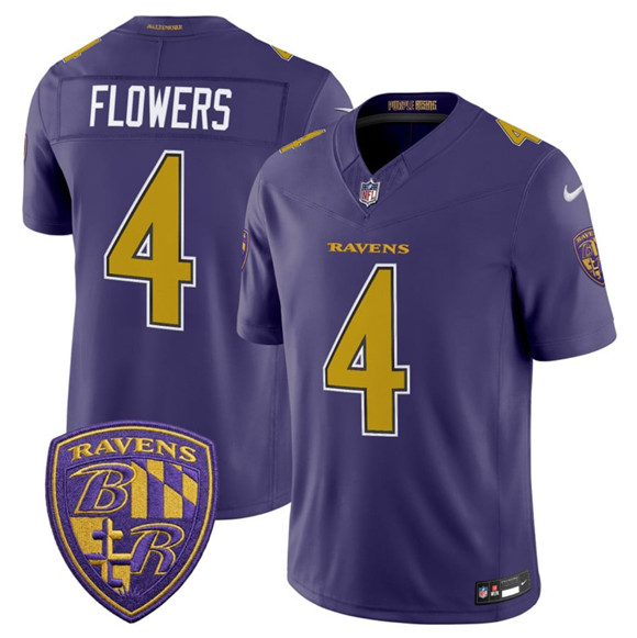 Baltimore Ravens #4 Zay Flowers Purple 2026 F.U.S.E. Alternate Vapor Limited Football Stitched Jersey Baltimore Ravens #4 Zay Flowers Purple 2026 F.U.S.E. Alternate Vapor Limited Football Stitched Jersey