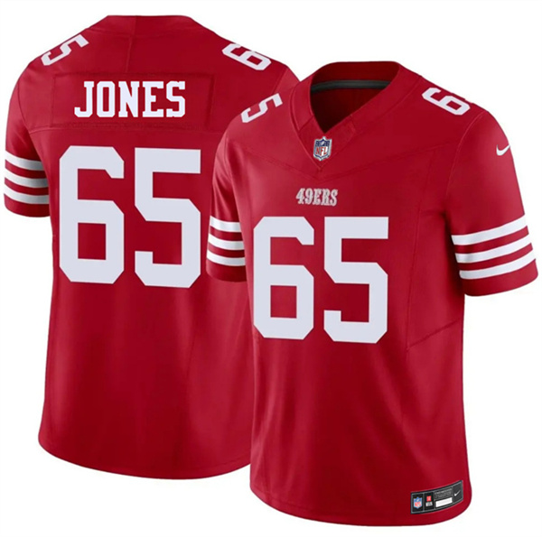 San Francisco 49ers #65 Robert Jones Red 2026 F.U.S.E. Vapor Untouchable Limited Football Stitched Jersey