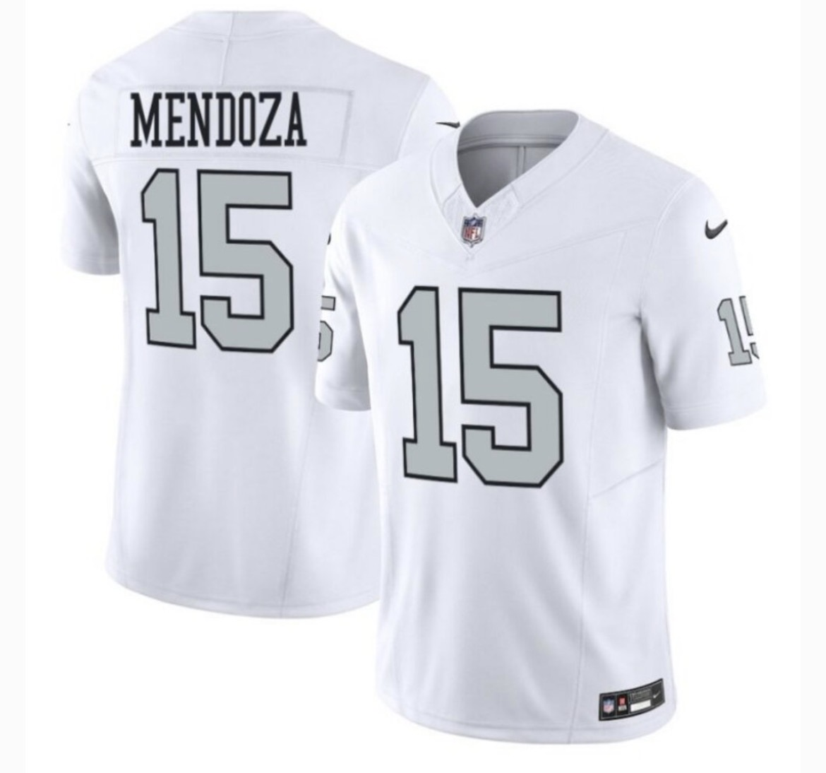 Las Vegas Raiders #15 Fernando Mendoza White 2025 F.U.S.E. Vapor Stitched Football Jerseys