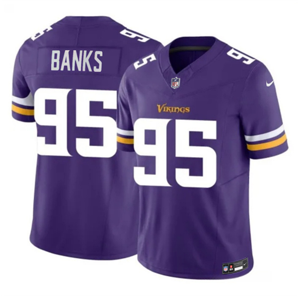 Minnesota Vikings #95 Caleb Banks Purple 2026 Draft F.U.S.E. Vapor Untouchable Limited Football Stitched Jersey Minnesota Vikings #95 Caleb Banks Purple 2026 Draft F.U.S.E. Vapor Untouchable Limited Football Stitched Jersey