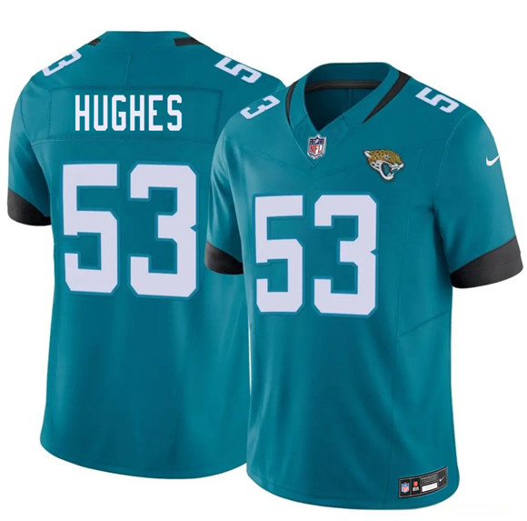 Jacksonville Jaguars #53 Parker Hughes Teal 2026 Draft F.U.S.E. Vapor Untouchable Limited Football Stitched Jersey Jacksonville Jaguars #53 Parker Hughes Teal 2026 Draft F.U.S.E. Vapor Untouchable Limited Football Stitched Jersey