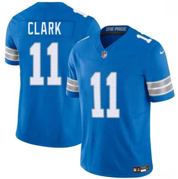 Detroit Lions #11 Damone Clark Blue 2026 F.U.S.E. Vapor Limited Football Stitched Game Jersey