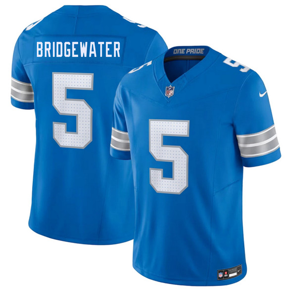 Detroit Lions #5 Teddy Bridgewater Blue 2026 F.U.S.E. Vapor Limited Football Stitched Game Jersey