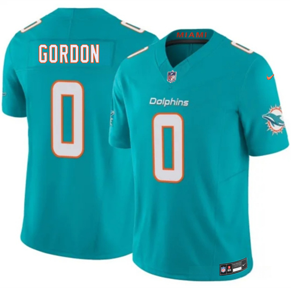 Miami Dolphins #0 Ollie Gordon Aqua 2026 F.U.S.E. Vapor Limited Football Stitched Jersey