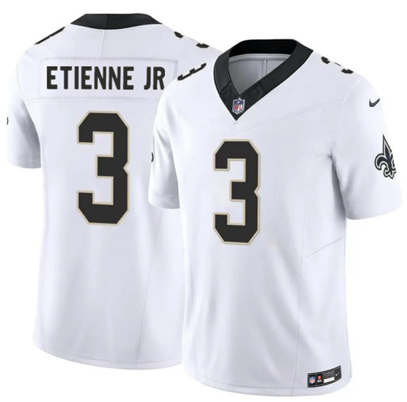 New Orleans Saints #3 Travis Etienne Jr White 2026 F.U.S.E Vapor Limited Football Stitched Jersey