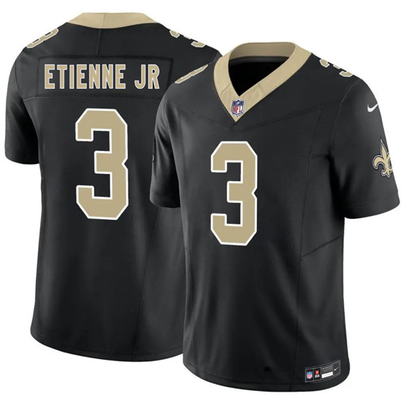 New Orleans Saints #3 Travis Etienne Jr Black 2026 F.U.S.E Vapor Limited Football Stitched Jersey