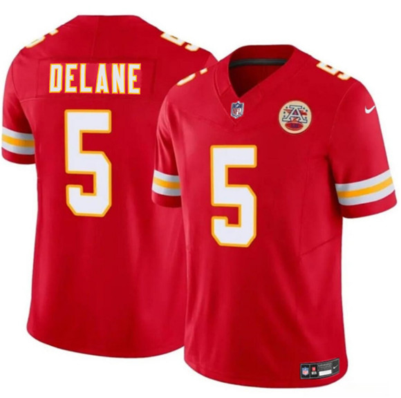 Kansas City Chiefs #5 Mansoor Delane Red 2026 Draft F.U.S.E. Vapor Untouchable Limited Football Stitched Jersey Kansas City Chiefs #5 Mansoor Delane Red 2026 Draft F.U.S.E. Vapor Untouchable Limited Football Stitched Jersey
