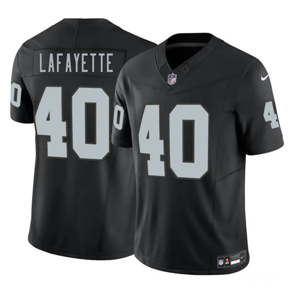 Las Vegas Raiders #40 Devin Lafayette Black 2026 Draft F.U.S.E. Vapor Untouchable Limited Football Stitched Jersey