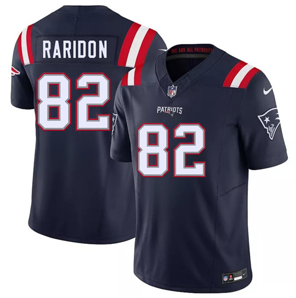 New England Patriots #82 Eli Raridon Navy 2026 Draft F.U.S.E. Vapor Limited Football Stitched Jersey New England Patriots #82 Eli Raridon Navy 2026 Draft F.U.S.E. Vapor Limited Football Stitched Jersey