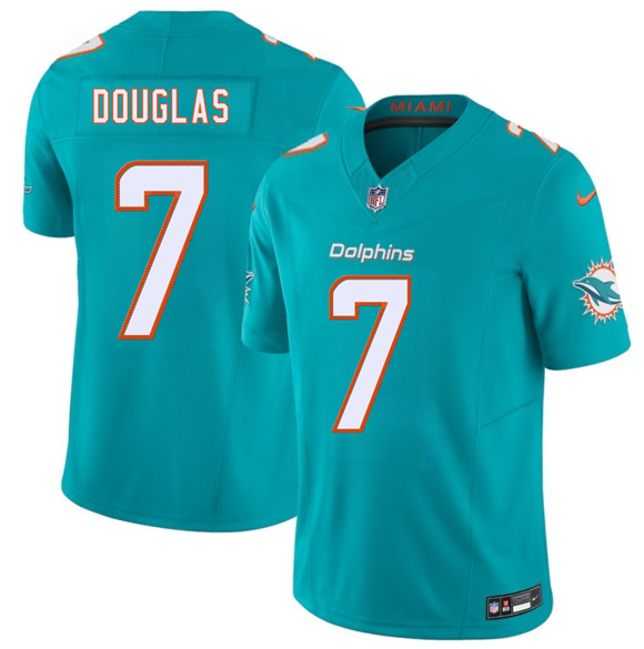 Miami Dolphins #7 Caleb Douglas Aqua 2026 Draft F.U.S.E. Vapor Limited Football Stitched Jersey