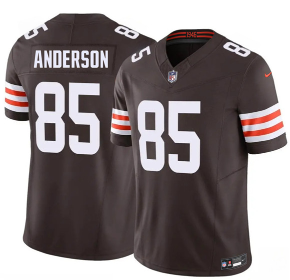Cleveland Browns #85 Aaron Anderson Brown 2026 Draft F.U.S.E. Vapor Limited Football Stitched Jersey Cleveland Browns #85 Aaron Anderson Brown 2026 Draft F.U.S.E. Vapor Limited Football Stitched Jersey