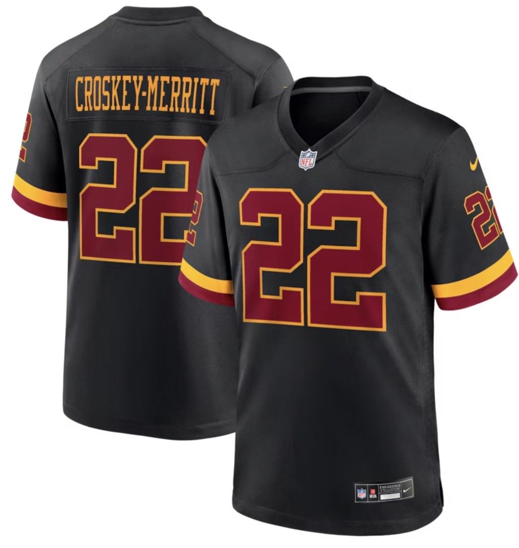 Washington Commanders 22 CROSKEY MERRITT Black Vapor Limited Jersey