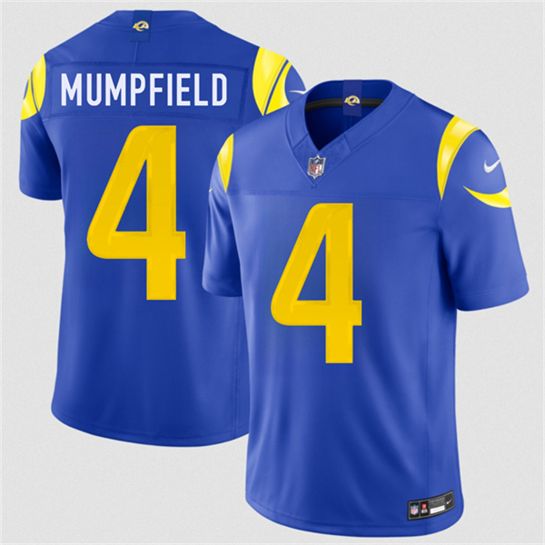 Los Angeles Rams #4 Konata Mumpfield Royal 2026 F.U.S.E. Vapor Limited Football Stitched Jersey Los Angeles Rams #4 Konata Mumpfield Royal 2026 F.U.S.E. Vapor Limited Football Stitched Jersey