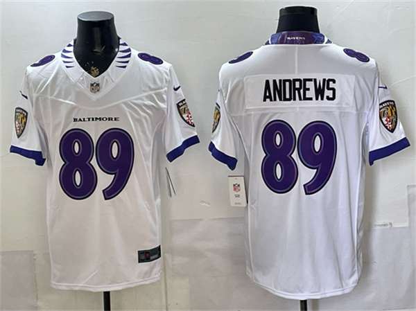 Baltimore Ravens #89 Mark Andrews White 2026 F.U.S.E. Vapor Limited Football Stitched Jersey Baltimore Ravens #89 Mark Andrews White 2026 F.U.S.E. Vapor Limited Football Stitched Jersey