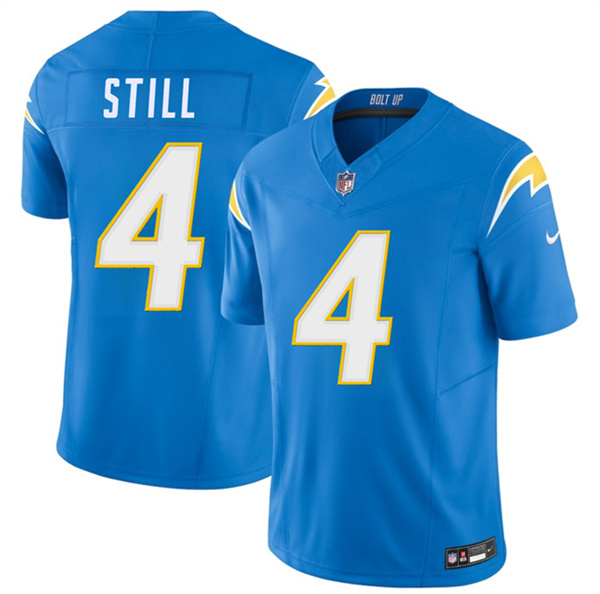 Los Angeles Chargers #4 Tarheeb Still Blue 2026 F.U.S.E. Vapor Limited Football Stitched Jersey Los Angeles Chargers #4 Tarheeb Still Blue 2026 F.U.S.E. Vapor Limited Football Stitched Jersey