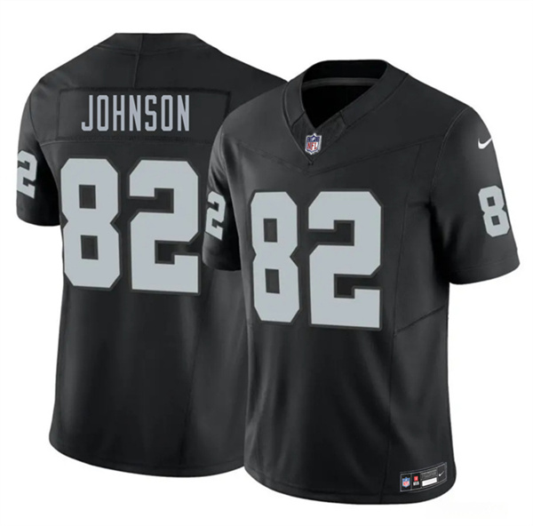 Las Vegas Raiders #82 Brandon Johnson Black 2026 F.U.S.E. Vapor Untouchable Limited Football Stitched Jersey Las Vegas Raiders #82 Brandon Johnson Black 2026 F.U.S.E. Vapor Untouchable Limited Football Stitched Jersey