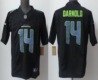 Seattle Seahawks #14 Sam Darnold Limited Black Fashion FUSE Vapor Jersey Seattle Seahawks #14 Sam Darnold Limited Black Fashion FUSE Vapor Jersey