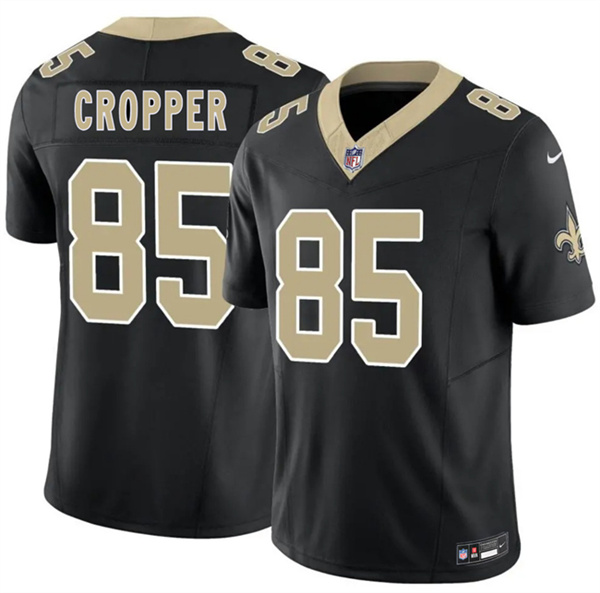 New Orleans Saints #85 Jalen Cropper Black 2026 F.U.S.E. Vapor Limited Football Stitched Jersey