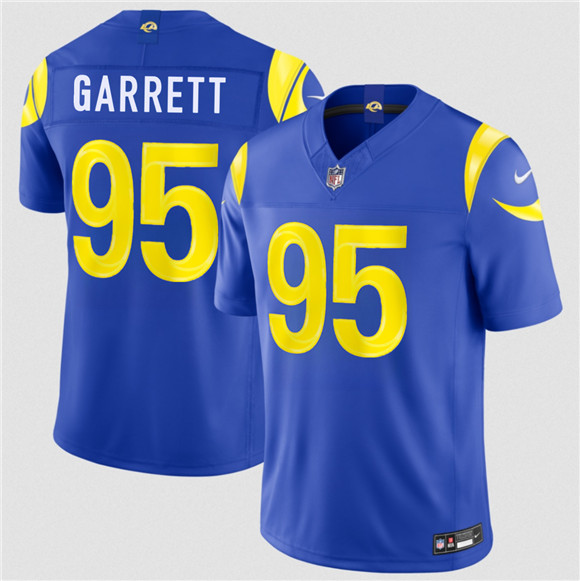 Los Angeles Rams #95 Myles Garrett Royal 2026 Draft F.U.S.E. Vapor Limited Football Stitched Jersey