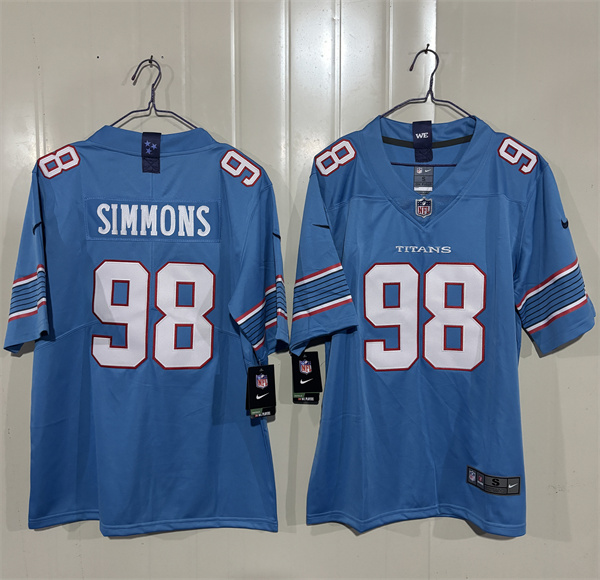 Tennessee Titans #98 Jeffery Simmons Light Blue 2026 F.U.S.E. Vapor Limited Football Stitched Jersey