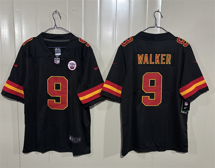 Kansas City Chiefs #9 Kenneth Walker III Black 2026 Vapor Untouchable Limited Stitched Football Jersey Kansas City Chiefs #9 Kenneth Walker III Black 2026 Vapor Untouchable Limited Stitched Football Jersey