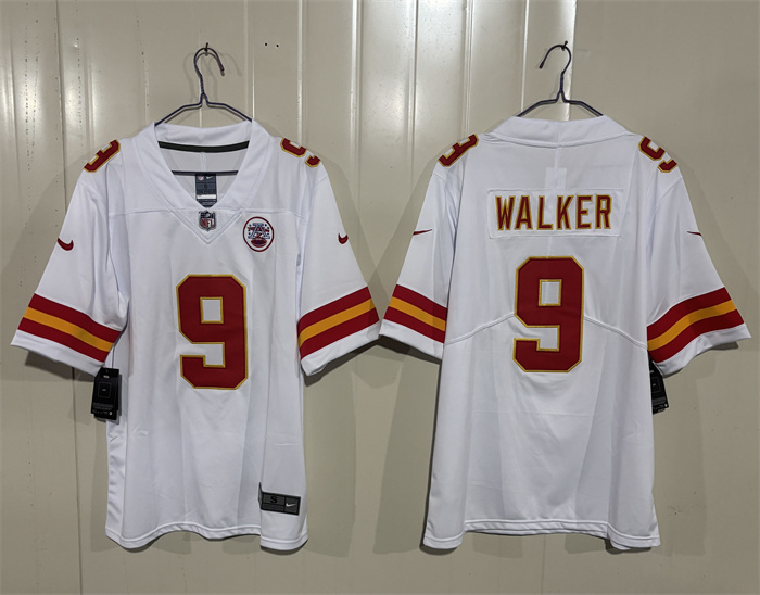 Kansas City Chiefs #9 Kenneth Walker III White 2026 Vapor Untouchable Limited Stitched Football Jersey Kansas City Chiefs #9 Kenneth Walker III White 2026 Vapor Untouchable Limited Stitched Football Jersey